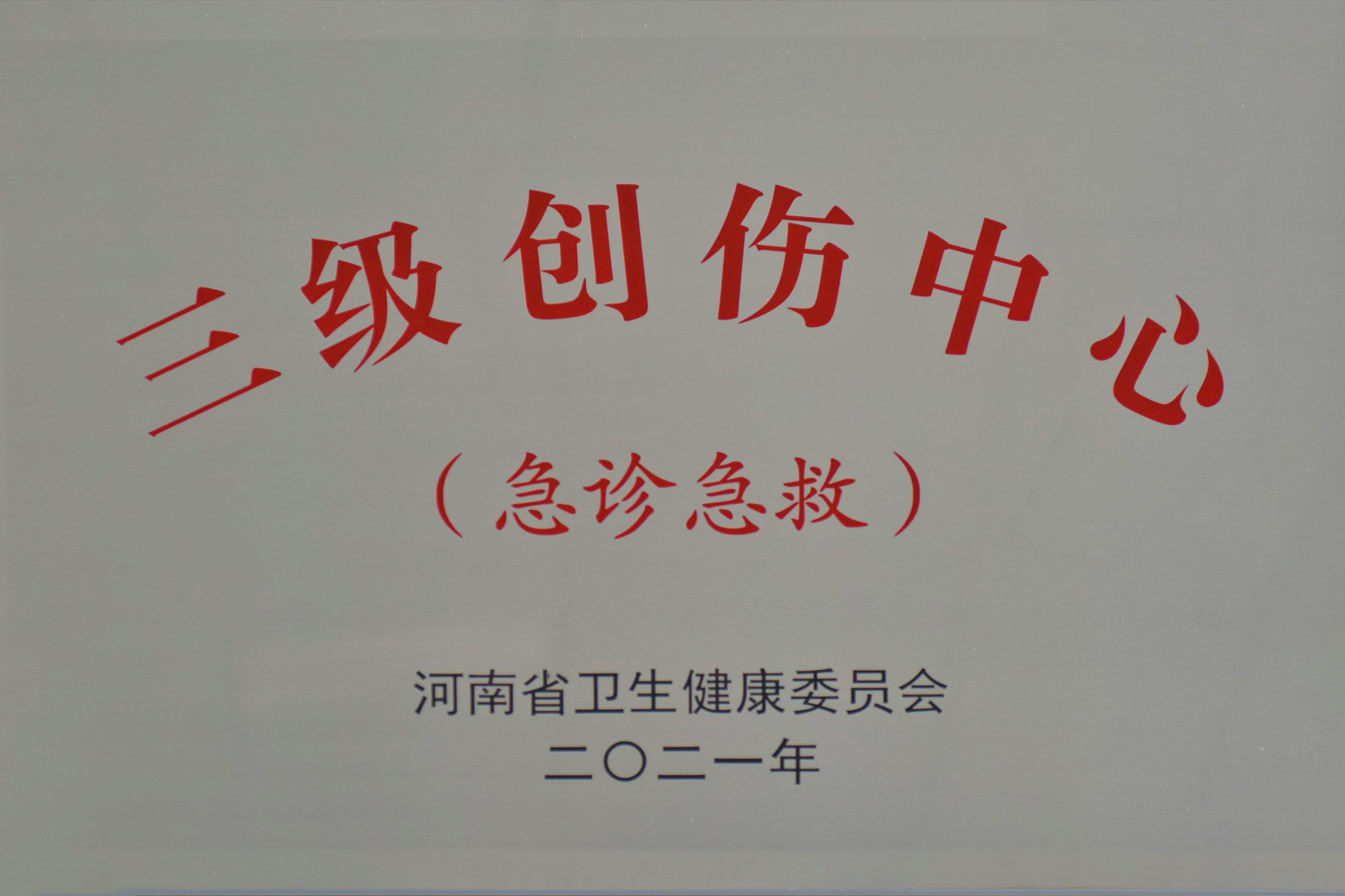 河南省“三级创伤中心”